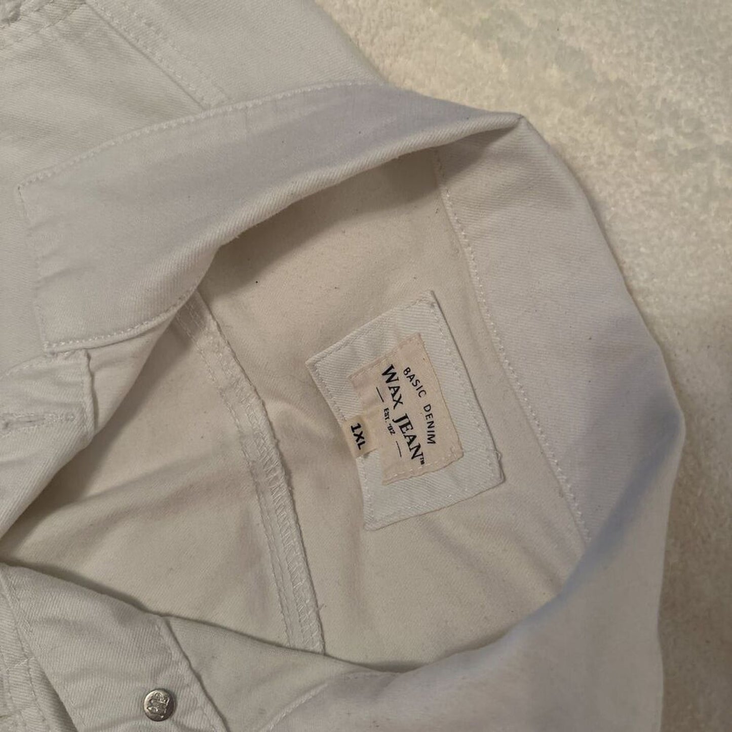 Wax Jean white denim vest