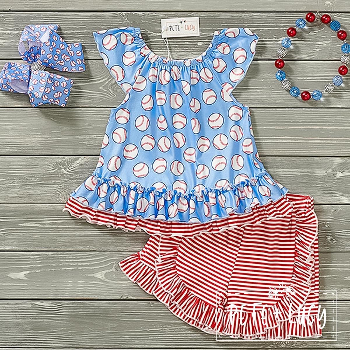 Batter, Batter, Swing! - Girls Short Set