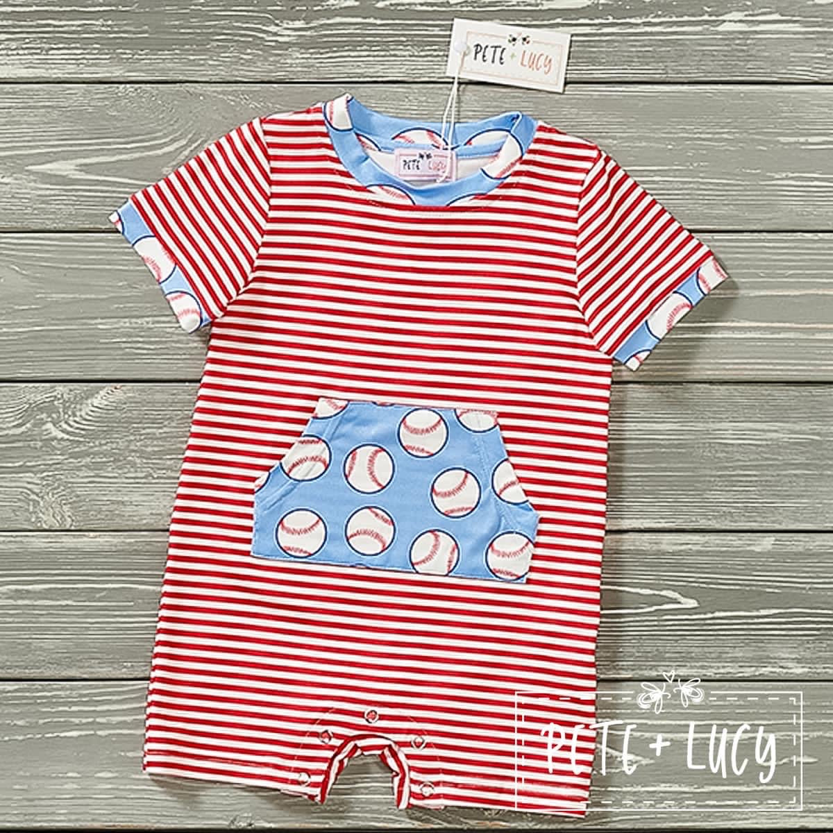 Batter, Batter, Swing! - Boy Infant Short Romper