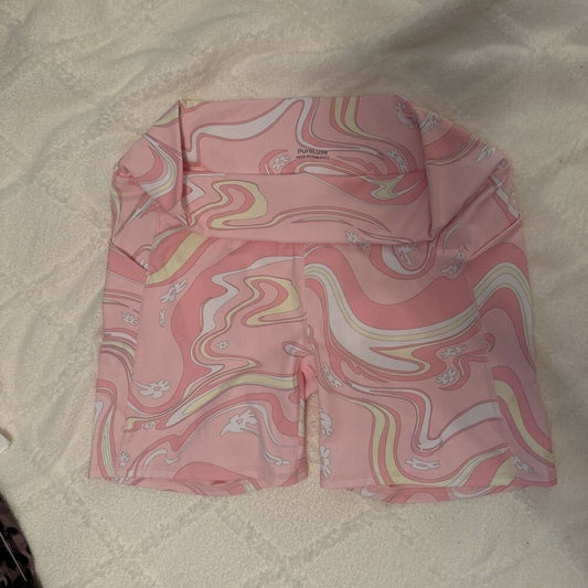 Fabletics Pure Luxe Oasis High-Waisted Shorts Size XXL NWT Pink-------------------------------------------------------